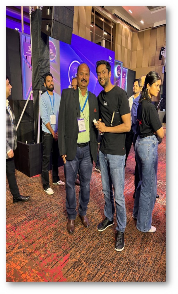 टैली डायरेक्टर श्री तेजस गोयनका जी, टैली डायरेक्टर सुश्री नुपर गोयनका जी के साथ मनीष सभरवाल टैली इवेंट होटल ताज बेंगलोर 18-19 फरवरी 2025 बेंगलोर