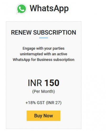 TallyPrime with WhatsApp - Renewal